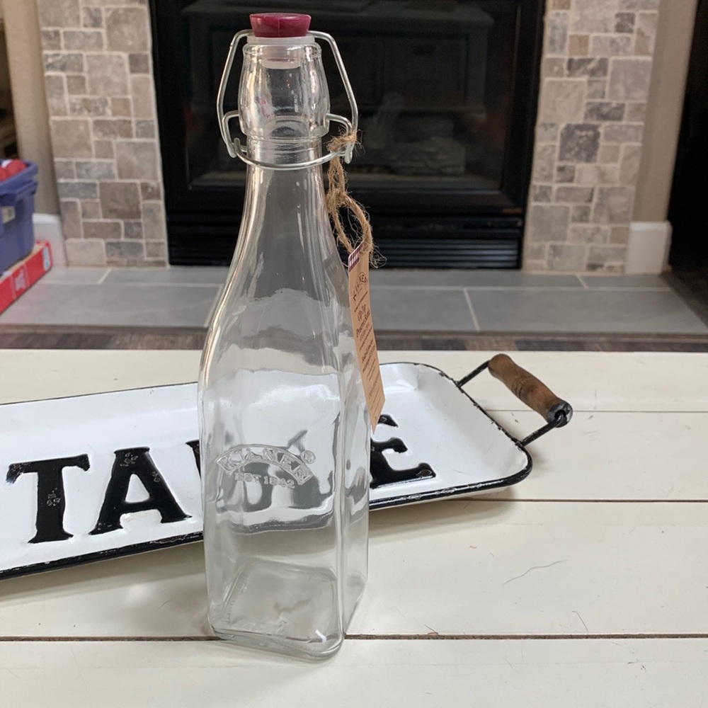 Kilner click top preserve glass bottle NWT